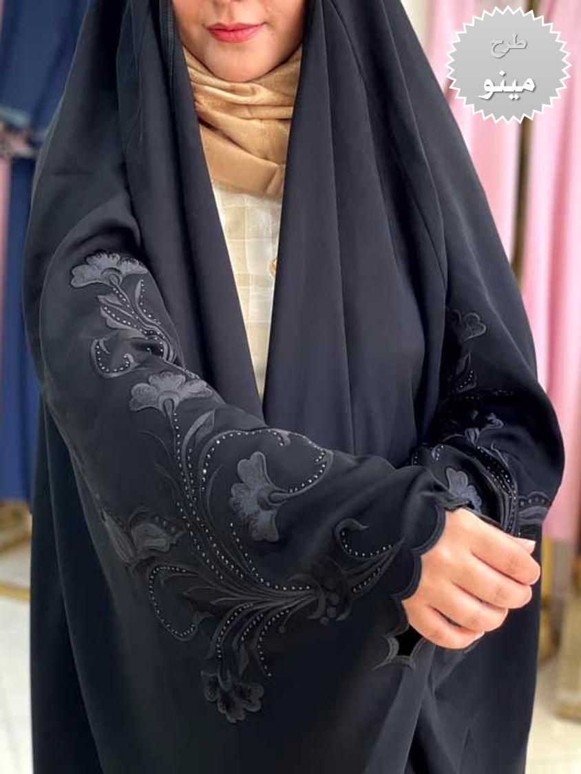 چادر مشکی جده عربی دانشجویی ملی گلدوزی و سنگدوزی|لباس|رفسنجان, |دیوار