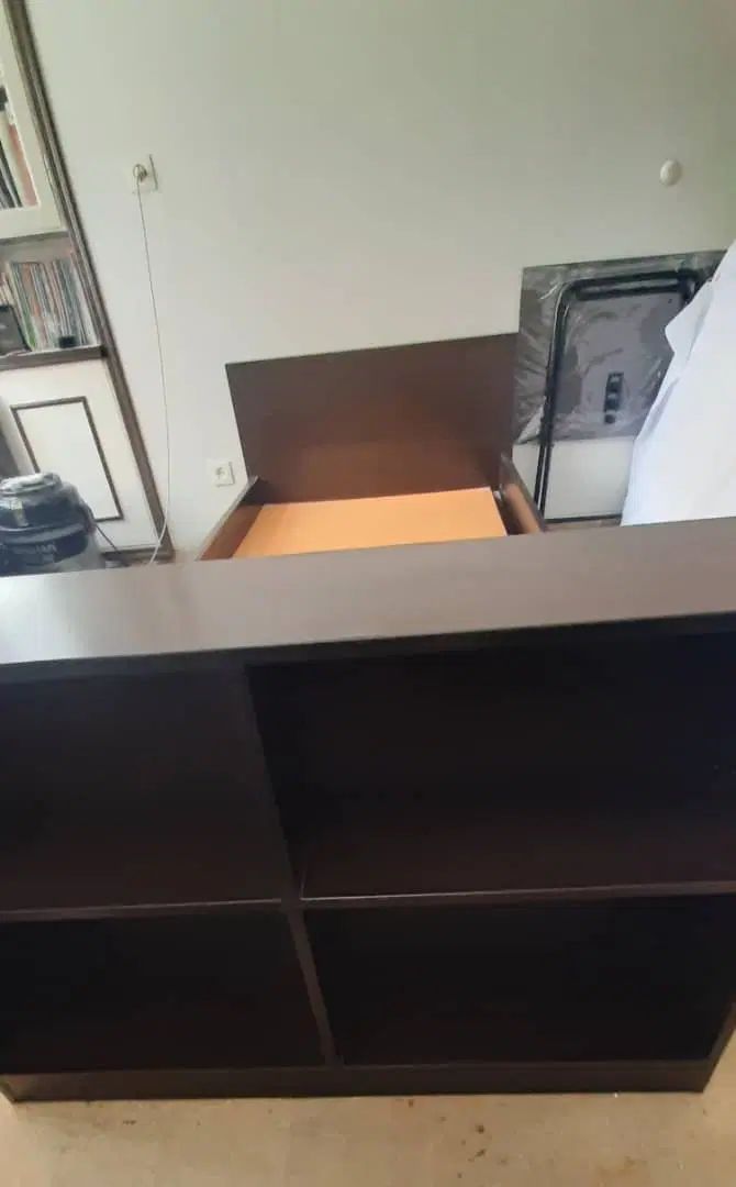 تخت تک نفره MDF طرح کتابخانه‌دار|تخت و سرویس خواب|اصفهان, لاله|دیوار