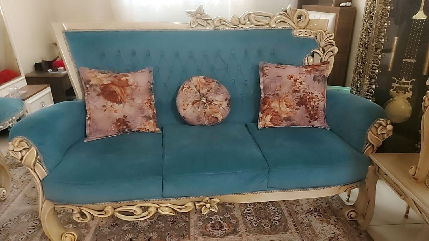 مبل ۹ نفره /فوم سرد ۱۵سانت/جلو مبلی|مبلمان خانگی و میز عسلی|تهران, ائمه اطهار|دیوار