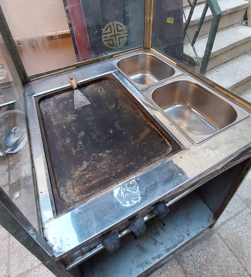 سنگ همبری و سرخ کن استیل|کافی‌شاپ و رستوران|شیراز, سیاه سنگ|دیوار