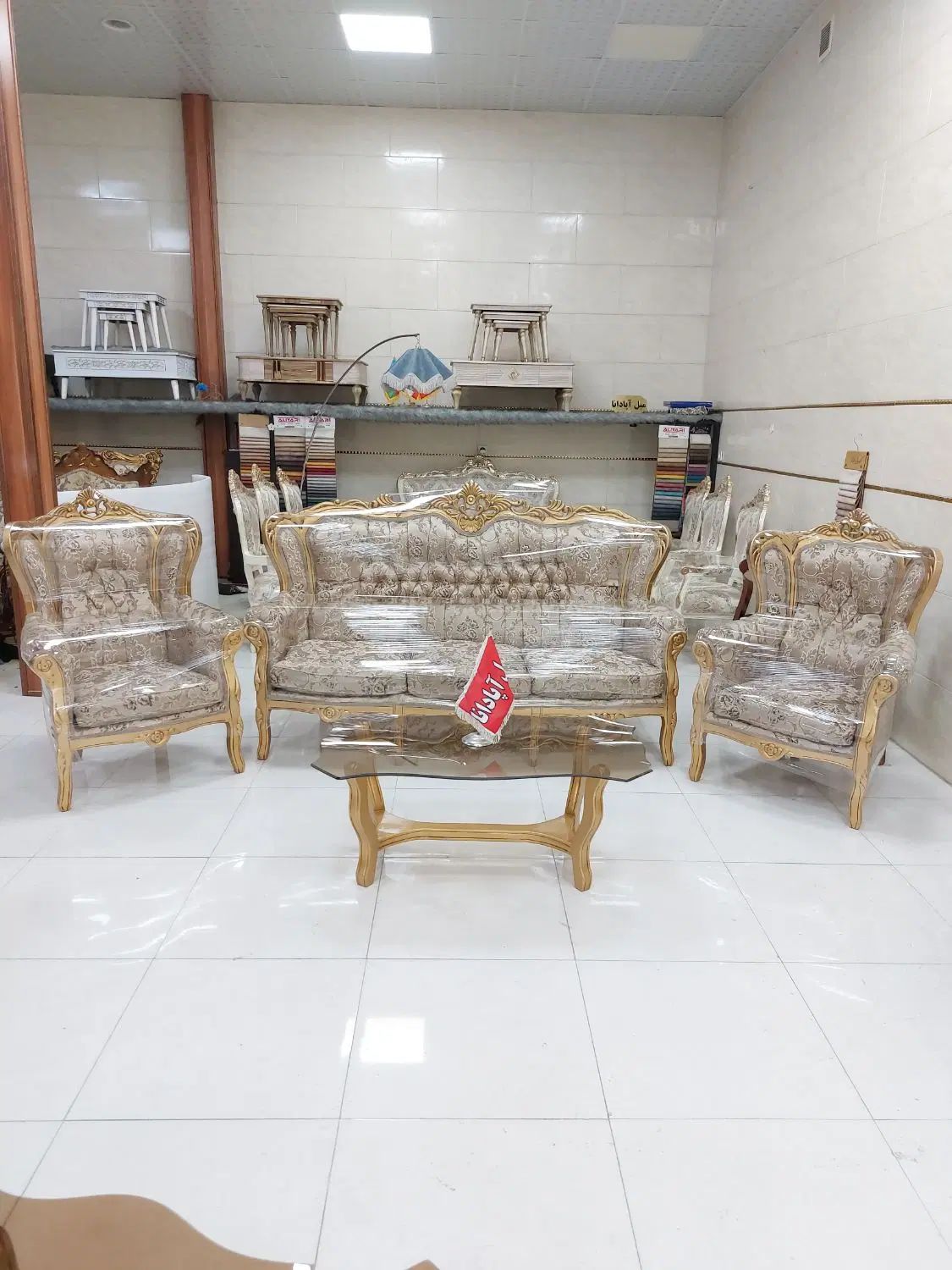 مبل سلطنتی ۹نفره تمام راش درحدنومدل گلریز|مبلمان خانگی و میز عسلی|رشت, آزادگان|دیوار