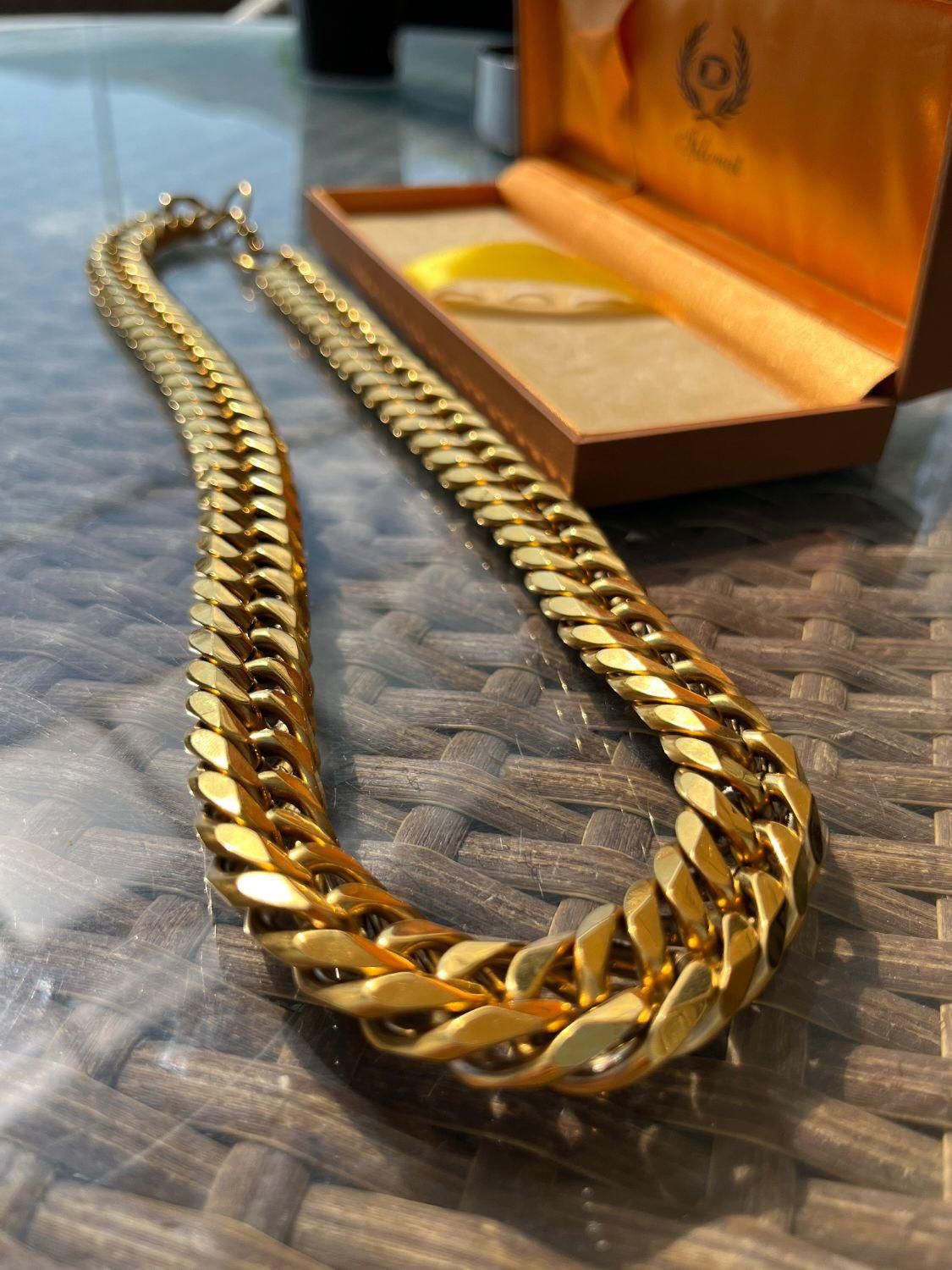 گردنبند کارتیر استیل طلایی یونیسکس|بدلیجات|تهران, نبی اکرم|دیوار