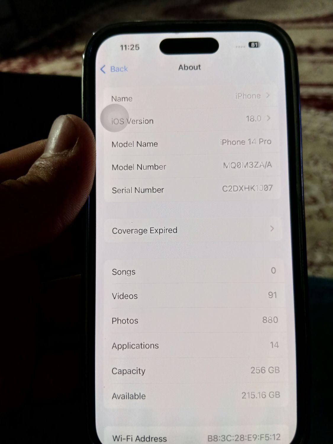 اپل iphone 14 pro با حافظهٔ ۲۵۶ گیگابایت|موبایل|تهران, شهرک ولیعصر|دیوار