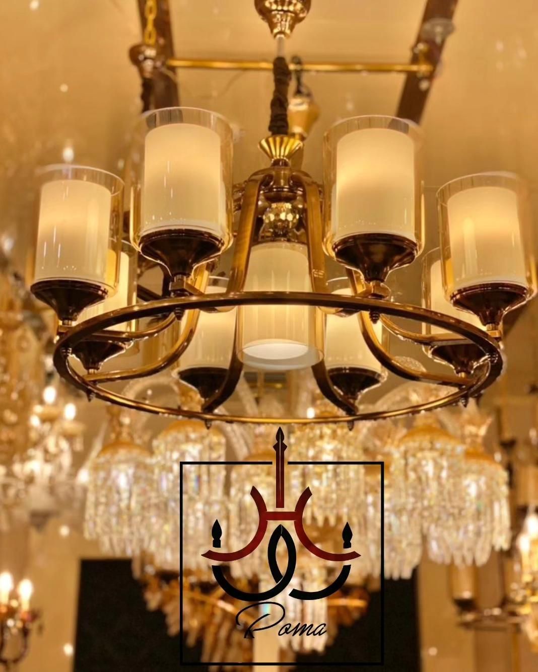 لوستر مدرن نئوکلاسیک (شرکتی متریال درجه یک)|لوستر و چراغ آویز|فردیس, |دیوار