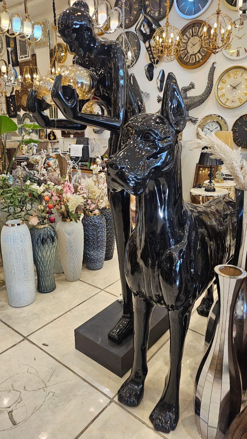 مجسمه سگ گریدین فایبر درجه یک صادراتی|مجسمه، تندیس، ماکت|مشهد, توس (بلوار توس)|دیوار