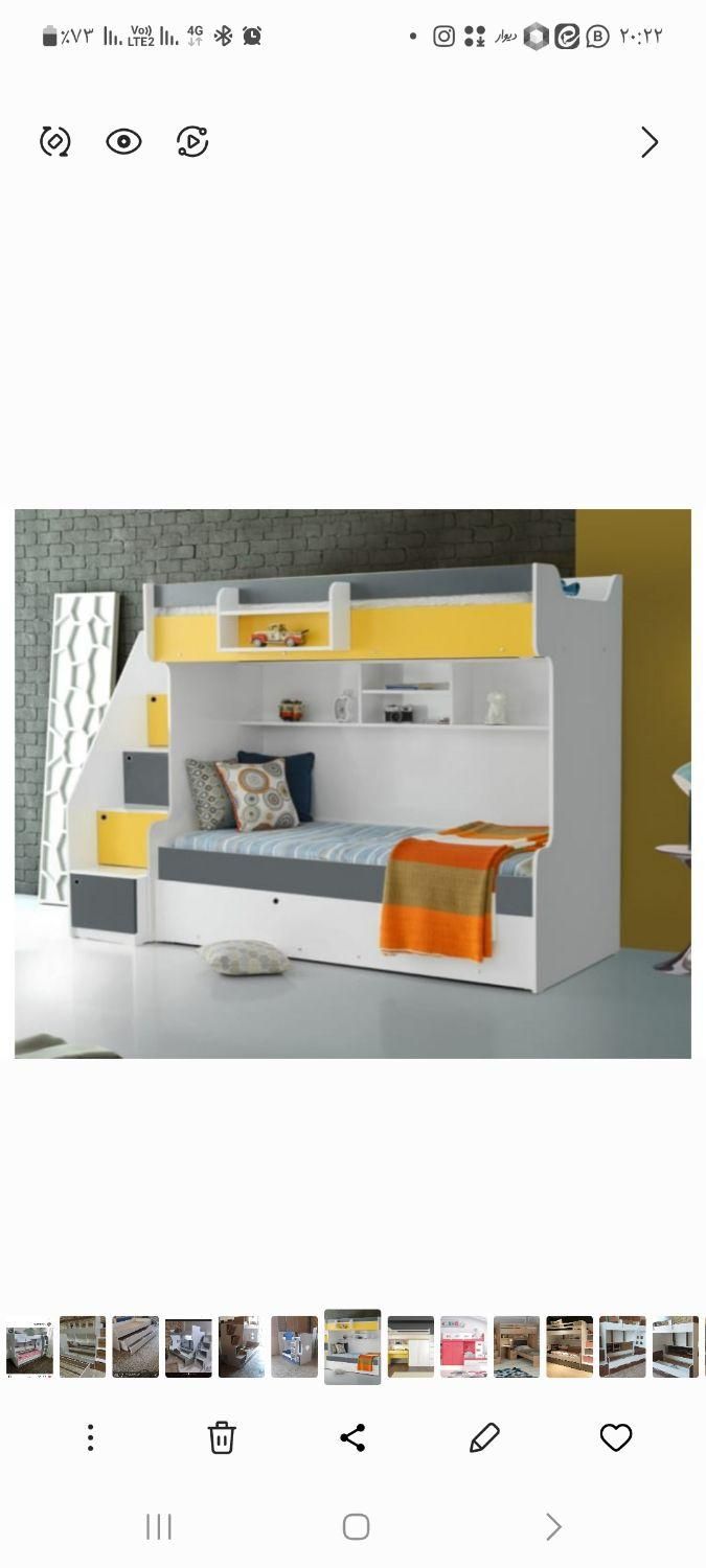 تولیدی تخت دوطبقه باکسی کمجا|تخت و سرویس خواب|برخوار, |دیوار