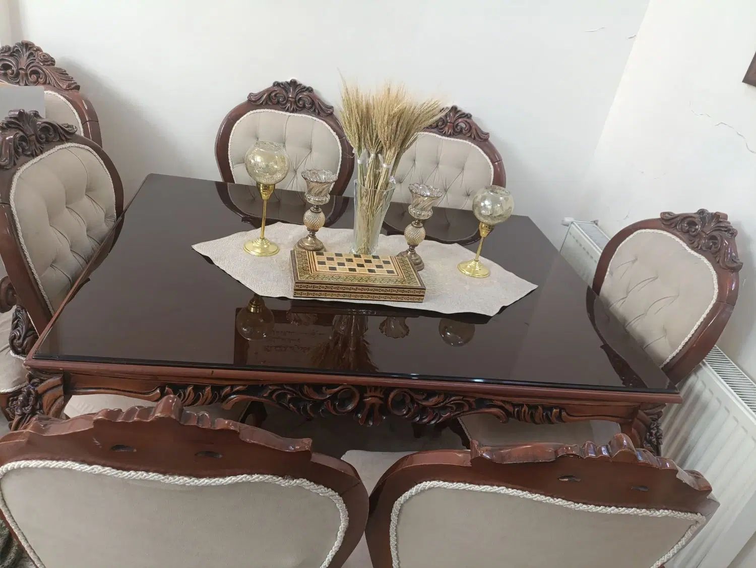 مبلمان استیل ۷ نفره به همراه میز ناهار خوری ۶ نفره|مبلمان خانگی و میز عسلی|تهران, نیروی هوایی (پیروزی)|دیوار