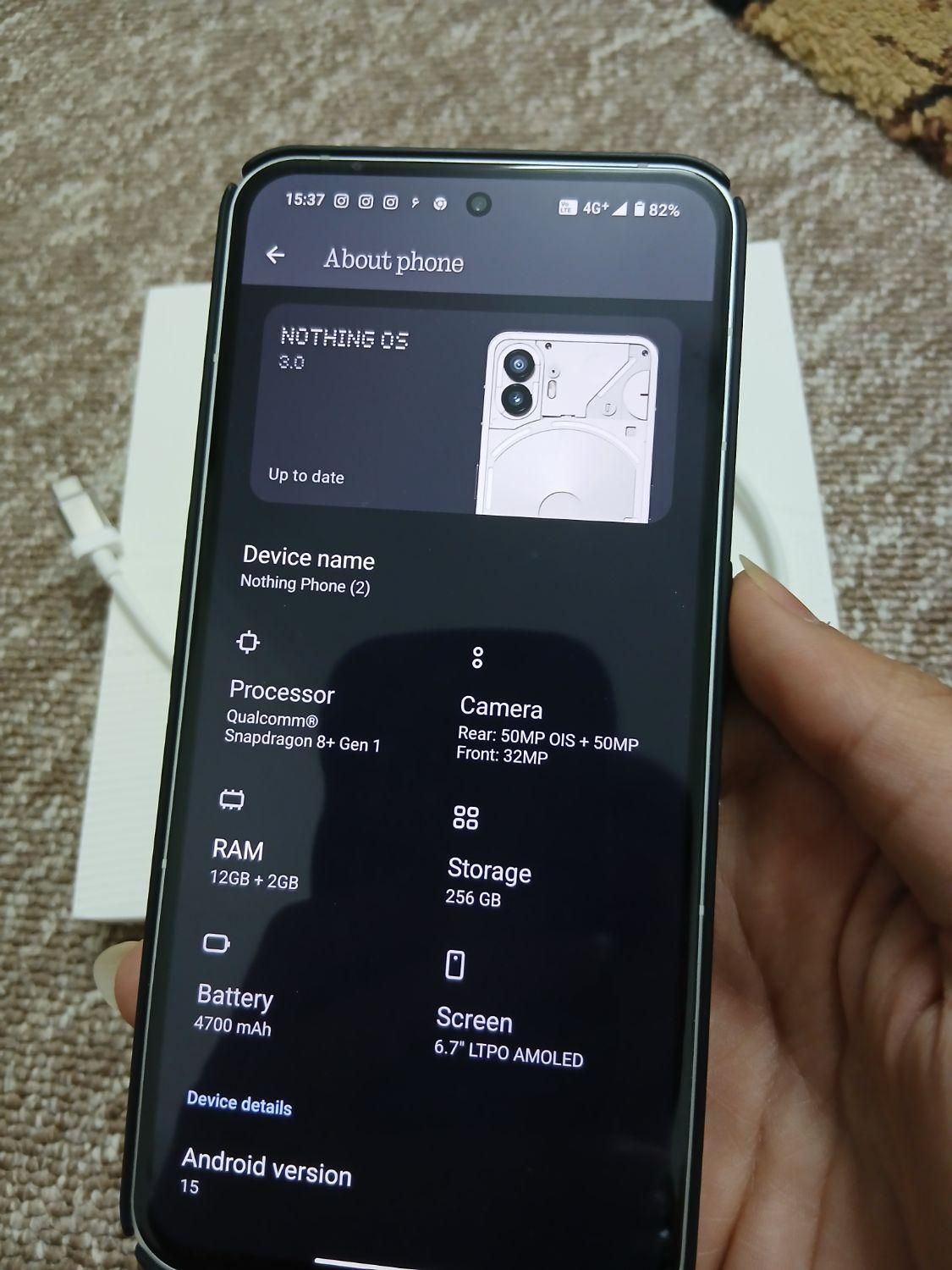 فروش گوشی nothing phone 2 در حد نو|موبایل|لار, |دیوار