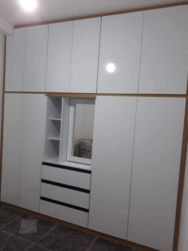 سازنده انواع  کار چوب وکابینت کمد درب وغیرو|کتابخانه، شلف، قفسه‌های دیواری|لاهیجان, آهندان|دیوار