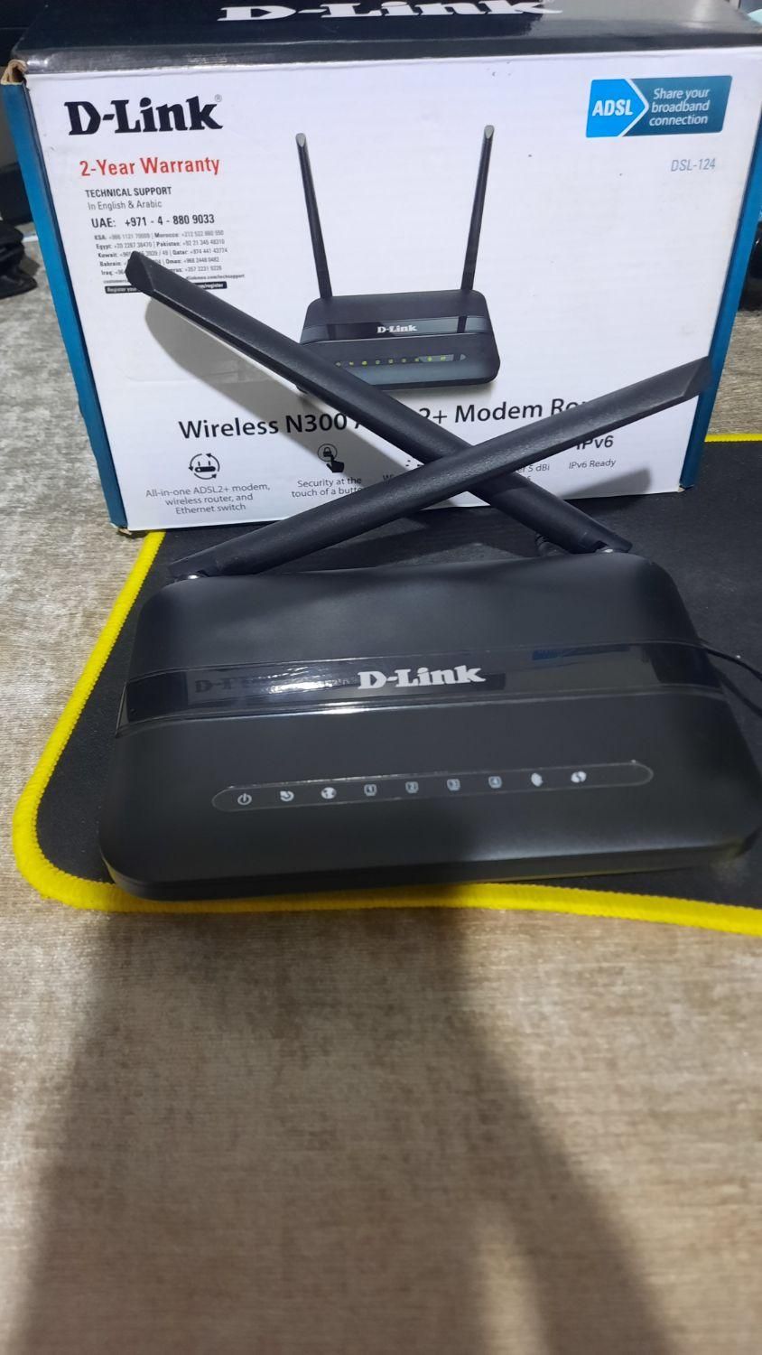 مودم دی‌لینک  n300 dsl124 d link|مودم و تجهیزات شبکه|رشت, استادسرا|دیوار