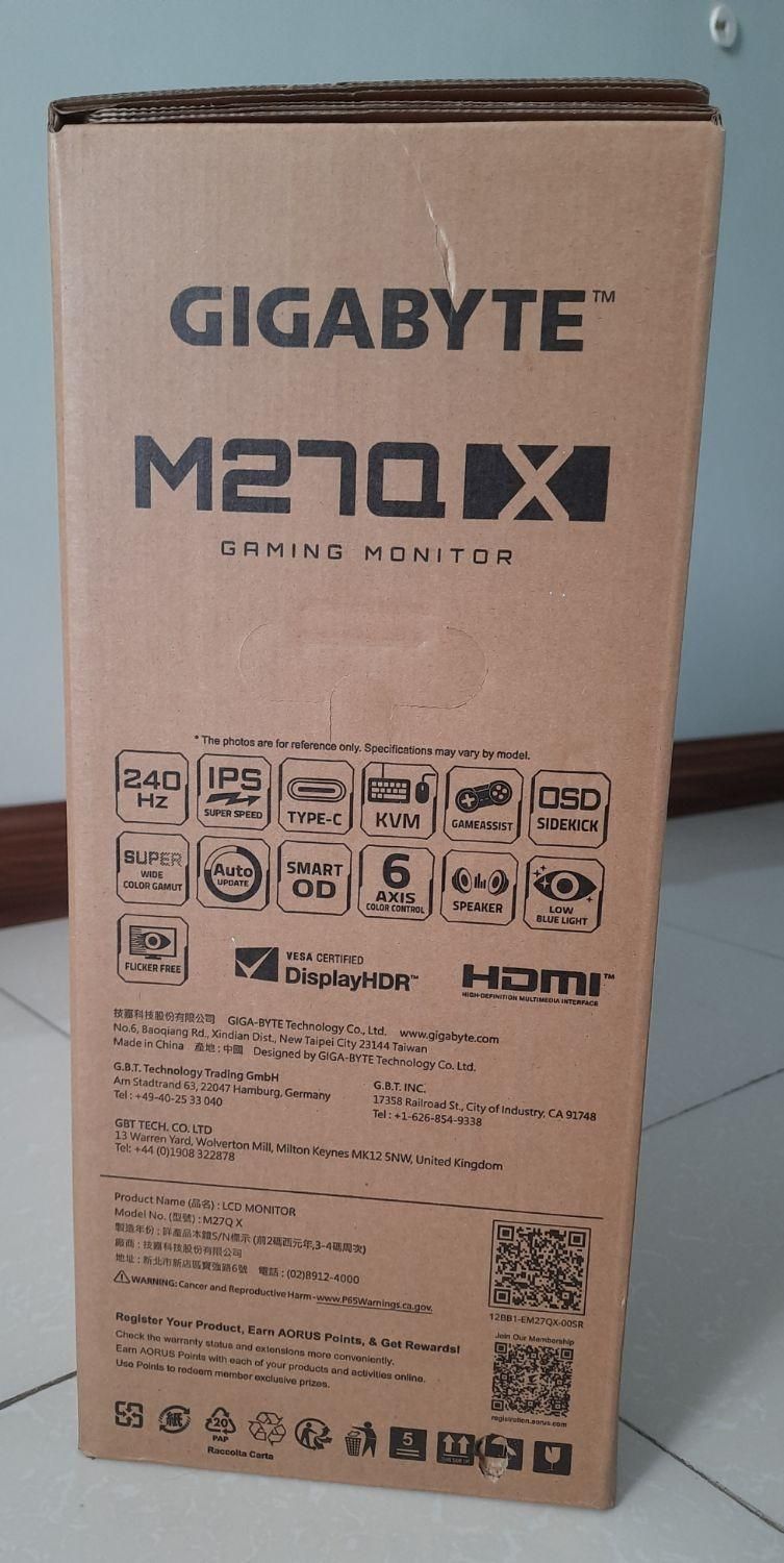 مانیتور گیمینگ Gigabyte M27Q X آکبند|قطعات و لوازم جانبی رایانه|تهران, نصرت|دیوار