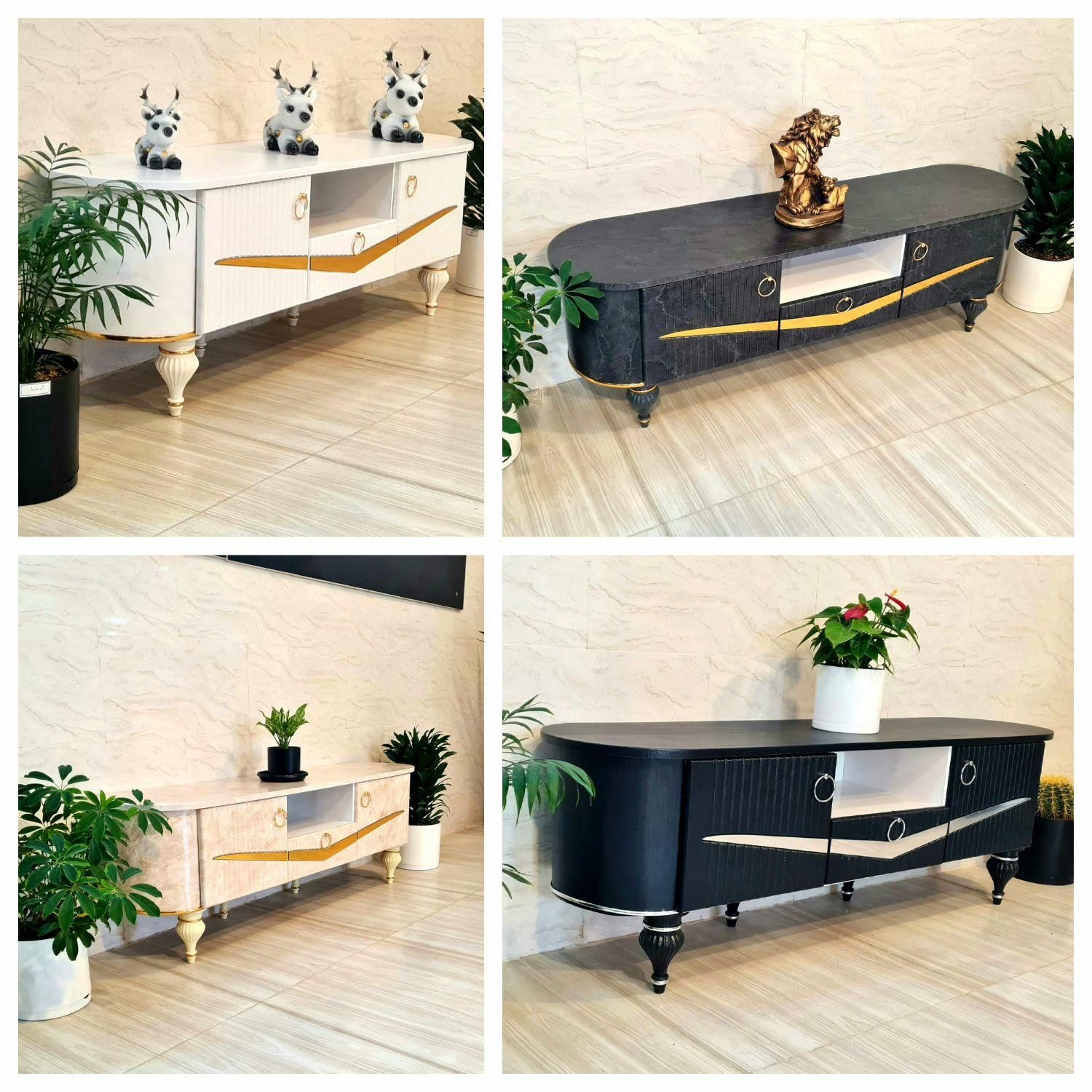 میز تلویزیون بغل گرد طرح خطی میز وکیوم FRP شرکتی|میز تلویزیون|مشهد, خواجه ربیع|دیوار