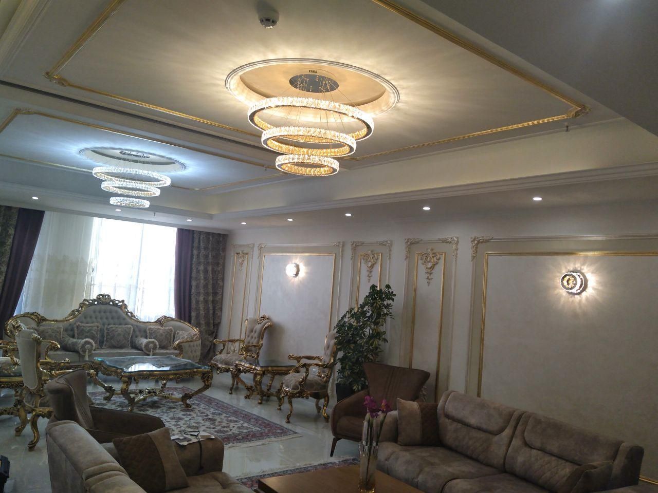 لوستر سه حلقه ،ریموت سه حالته تولیدی (پاسارگاد)|چراغ خواب و آباژور|مشهد, چهارچشمه|دیوار