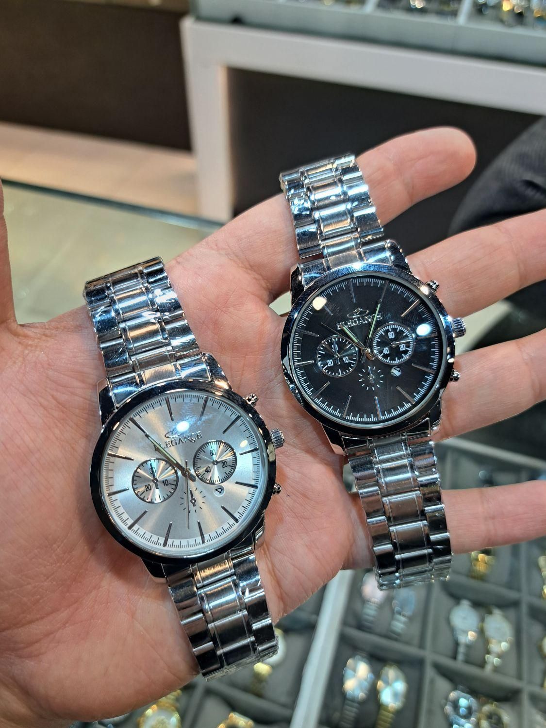 ساعت مچی الگانس مردانه تقویم دار استیل(رنگبندی)|ساعت|مشهد, راهنمایی|دیوار