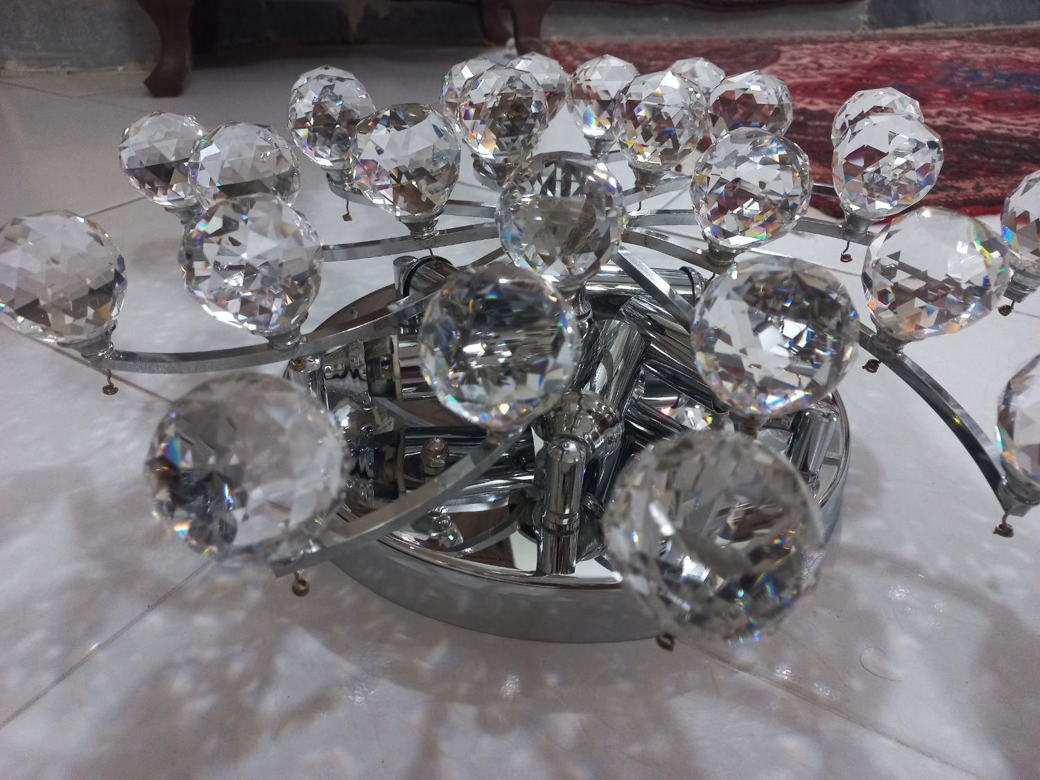 لوستر کریستالئ  ۶شعله سقفی|لوستر و چراغ آویز|اندیشه, اندیشه فاز ۴|دیوار