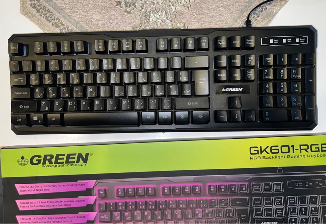 کیبورد گیمینگ GK601 RGB|قطعات و لوازم جانبی رایانه|شیراز, آبیاری|دیوار