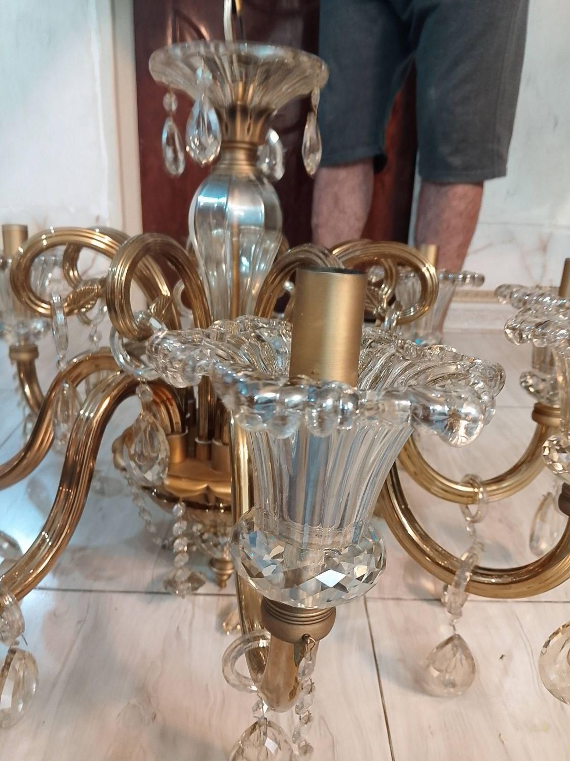 فروش لوستر نو کریستالی|لوستر و چراغ آویز|شیراز, آبیاری|دیوار