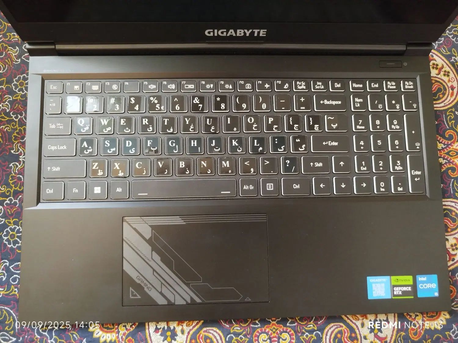 لپ‌تاپ گیمینگ GIGABYTE G5 MF|رایانه همراه|اسلام‌شهر, شهرک قائمیه|دیوار