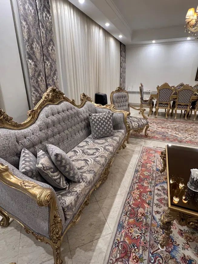 مبلمان استیل ۷ نفره با میز ناهار خوری|مبلمان خانگی و میز عسلی|تهران, آجودانیه|دیوار