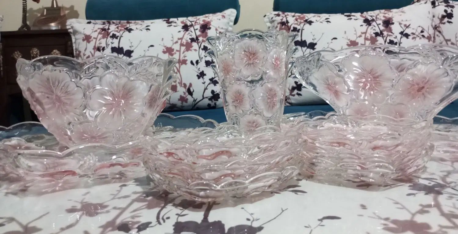 سرویس کریستال والتر آلمان (اصل) ناتاشا(گل سرخی)|ظروف سرو و پذیرایی|کرج, دهقان ویلا|دیوار