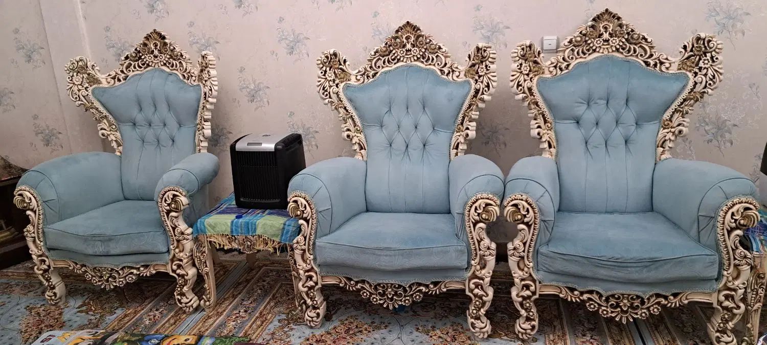 مبل ۹نفره سلطنتی|مبلمان خانگی و میز عسلی|تهران, فلاح|دیوار