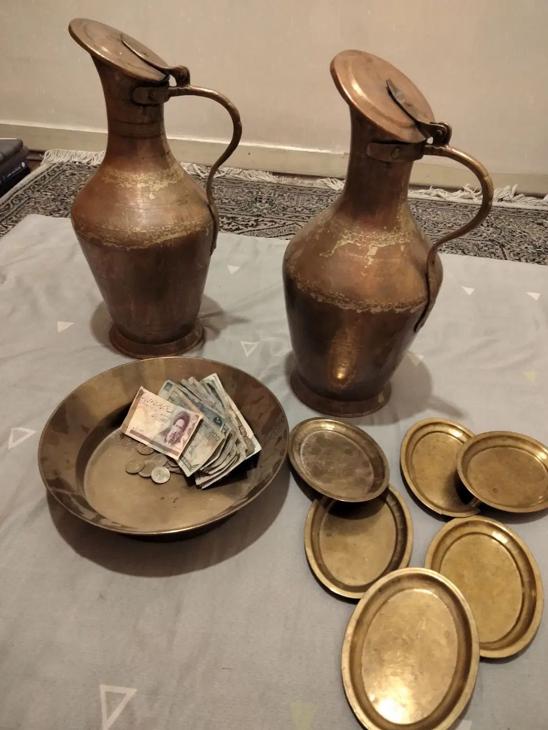 پارچ مسی عتیقه|ظروف سرو و پذیرایی|تهران, سردارجنگل|دیوار