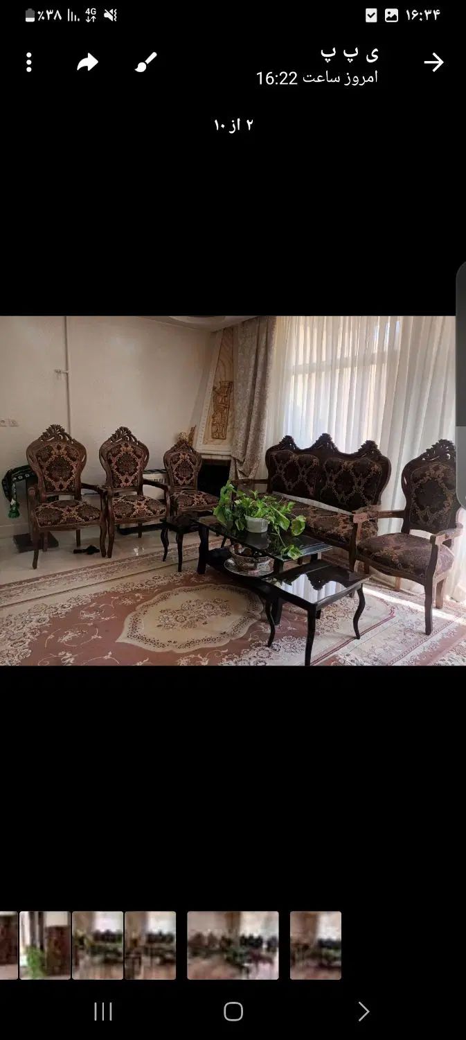 مبلمان ۹ نفره با ویترین بدون هیچ پارگی و خط و خش|مبلمان خانگی و میز عسلی|اصفهان, خوراسگان|دیوار