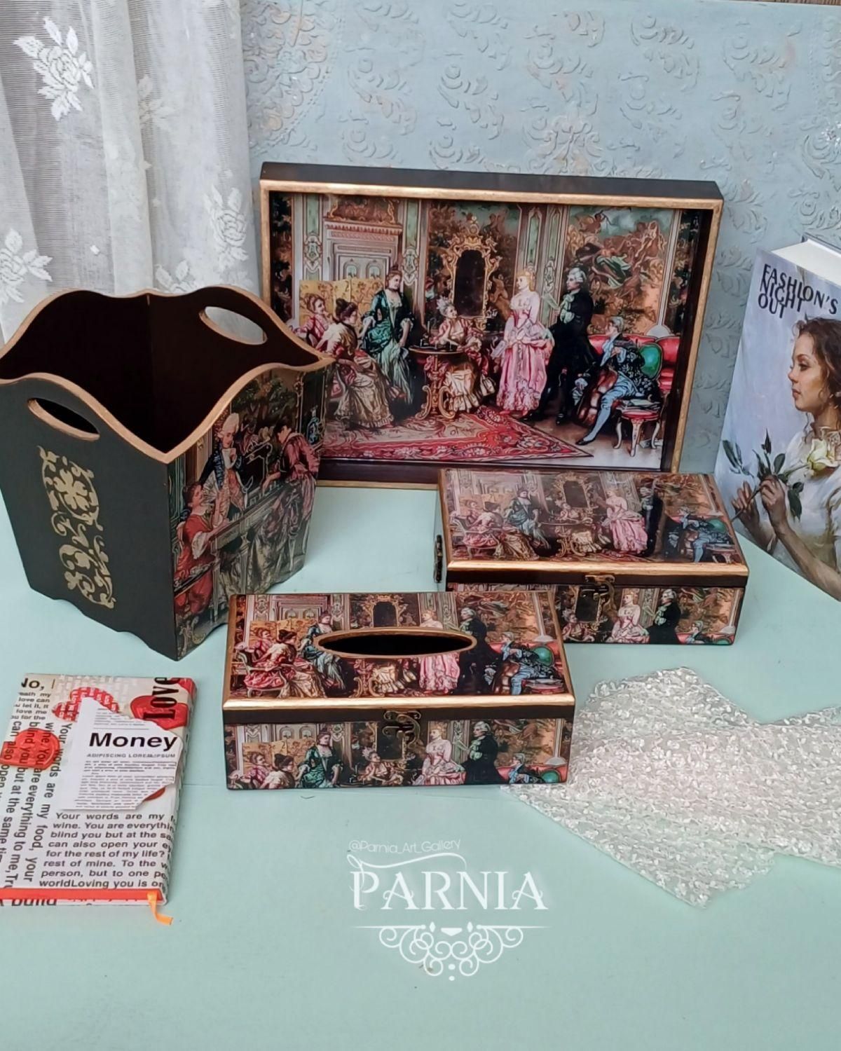 سطل و دستمال چوبی|ظروف سرو و پذیرایی|خرمآباد, |دیوار