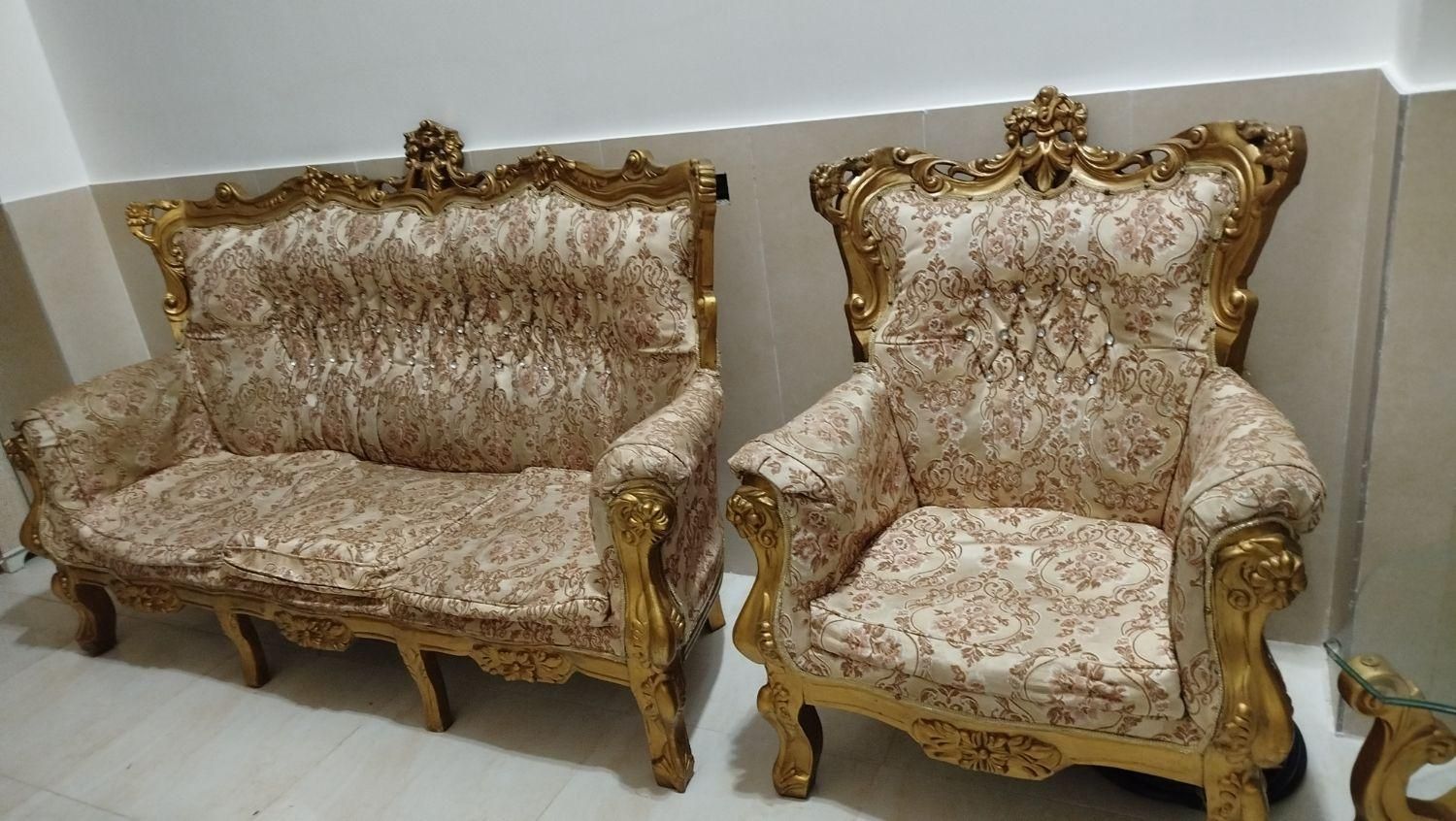 مبل سلطنتی ۷نفره|مبلمان خانگی و میز عسلی|شاهین دژ, |دیوار