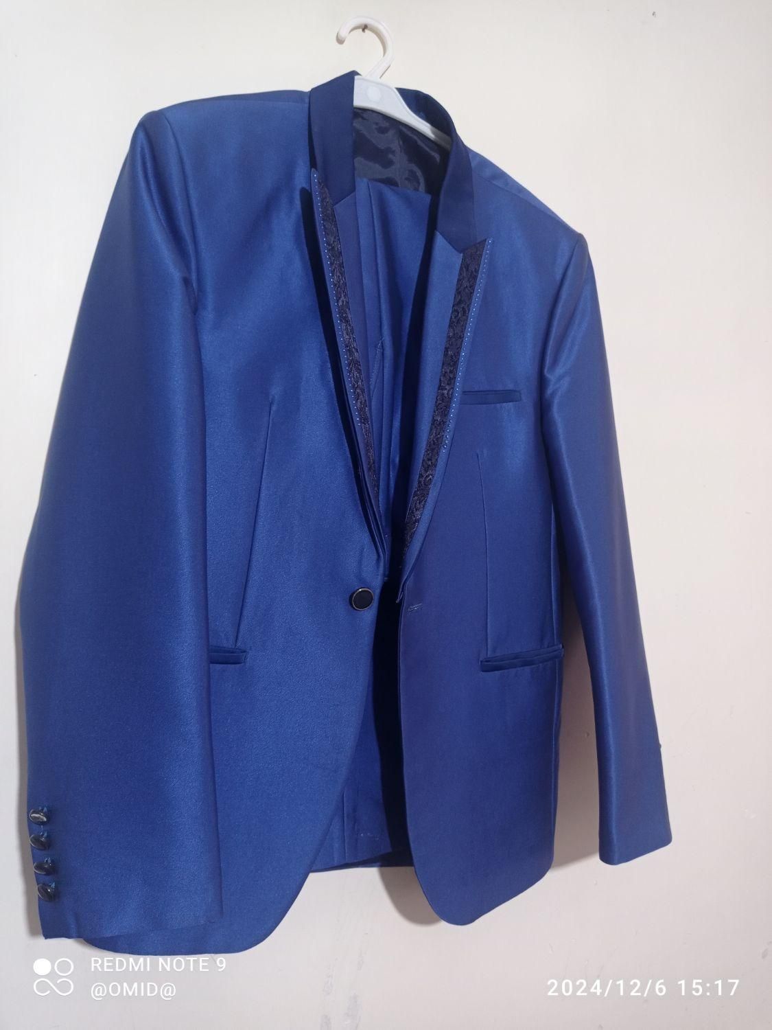 کت شلوار مردانه رنگ آبی کاربونی|لباس|قزوین, |دیوار