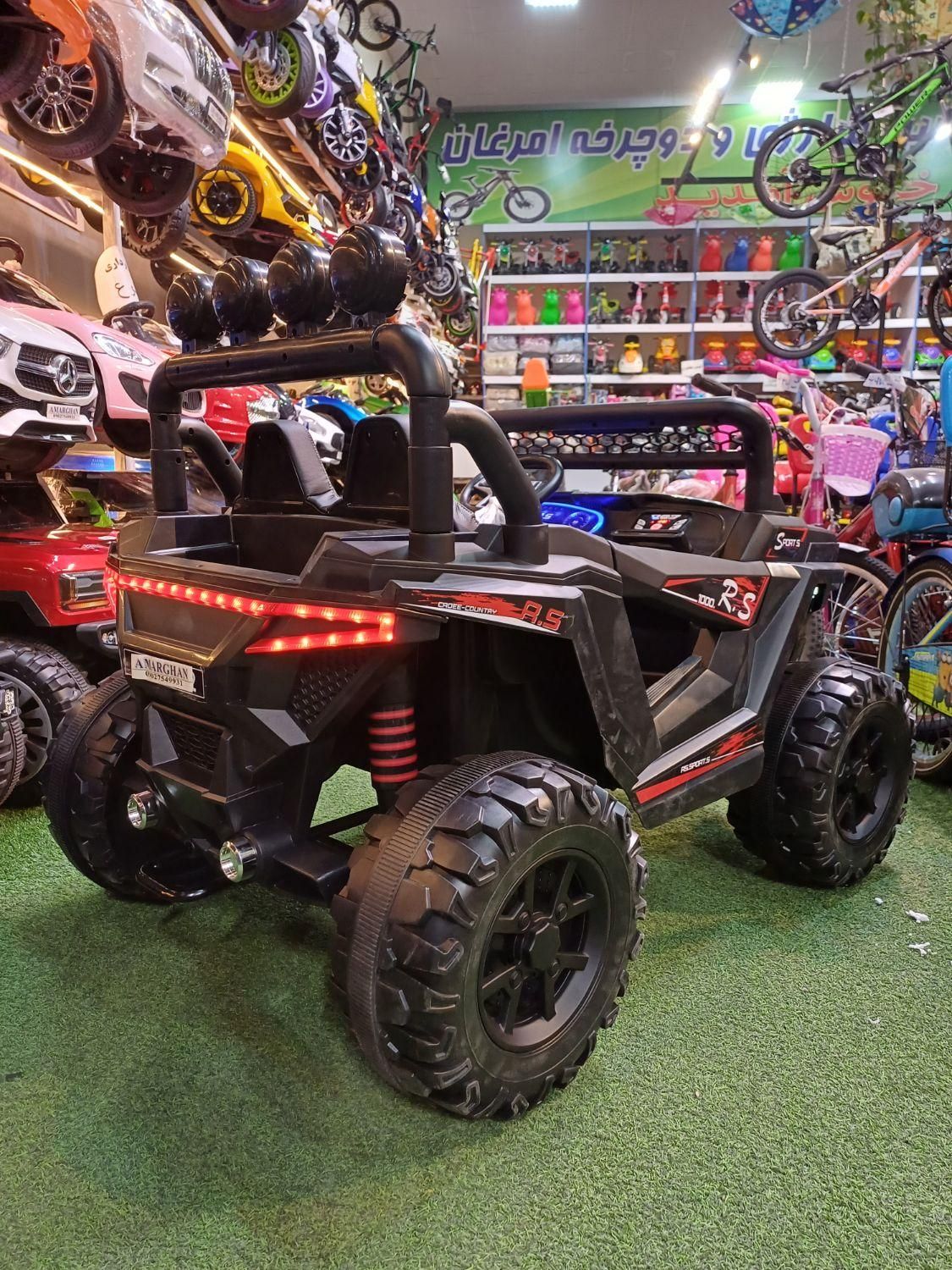 ماشین شارژی جیپ ساحلی چهارموتورپرقدرت|اسباب‌بازی بچه|مشهد, توس (بلوار توس)|دیوار