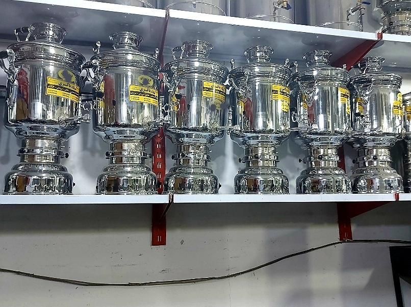 سماور گازی برنجی نقره ای سنتی|سماور، چای‌ساز، قهوه‌ساز|ساری, |دیوار