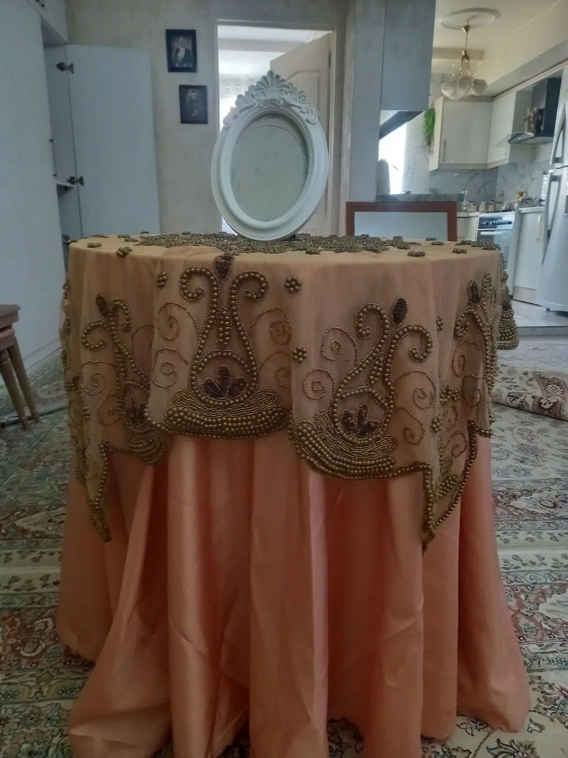 میزخاطره با رومیزی کارشده|مبلمان خانگی و میز عسلی|کرج, شاهین‌ویلا|دیوار