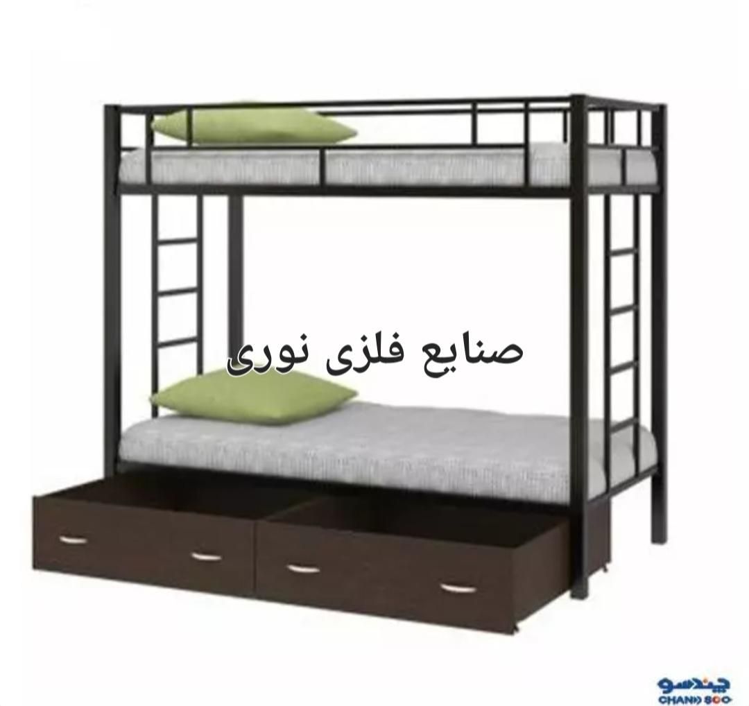 تخت دوطبقه فلزی سفارشی (صنایع فلزی نوری)|تخت و سرویس خواب|مشهد, بهمن|دیوار