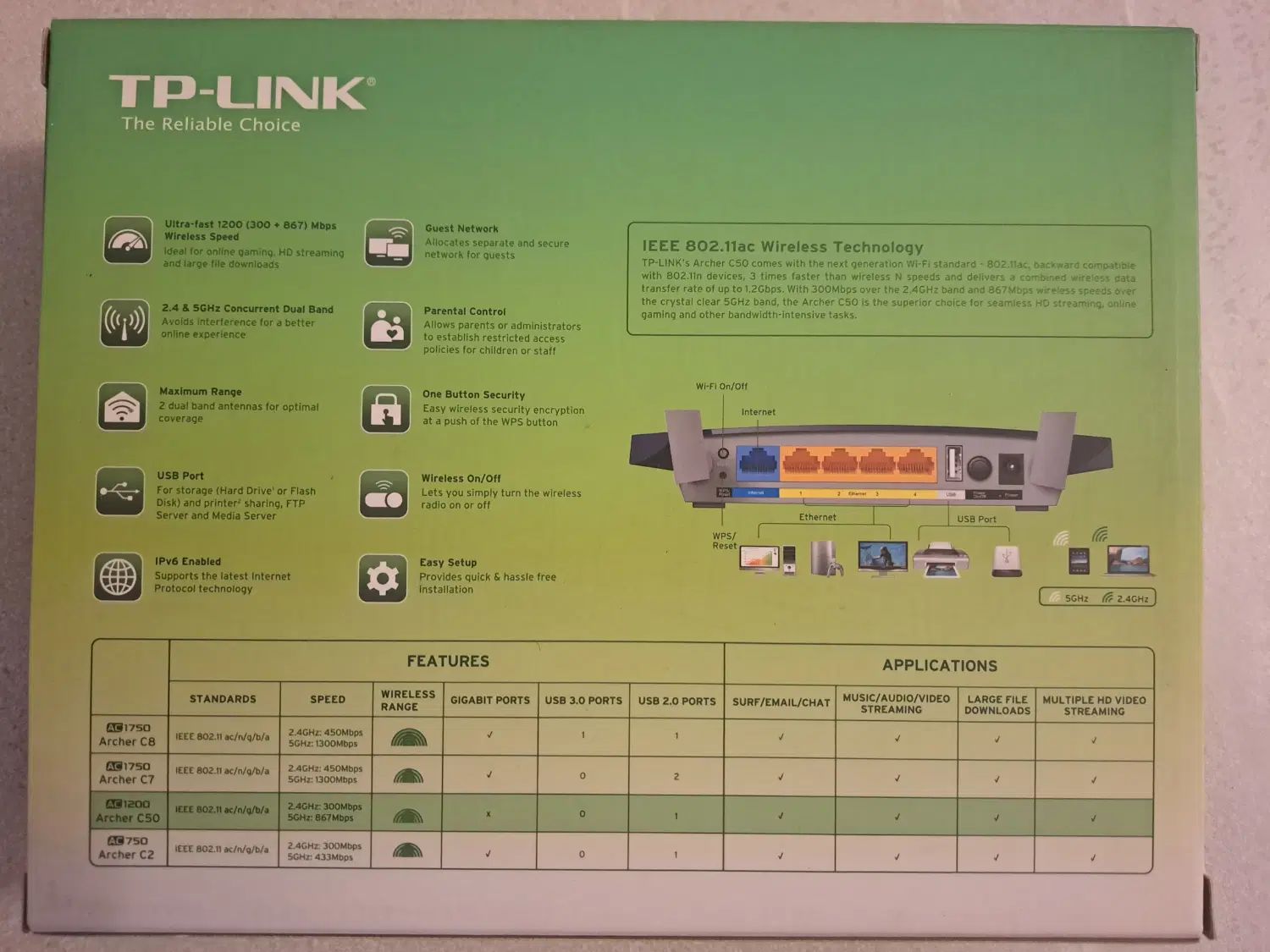 روتر تی پی لینک Tplink Archer C50|مودم و تجهیزات شبکه|تهران, سعادت‌آباد|دیوار