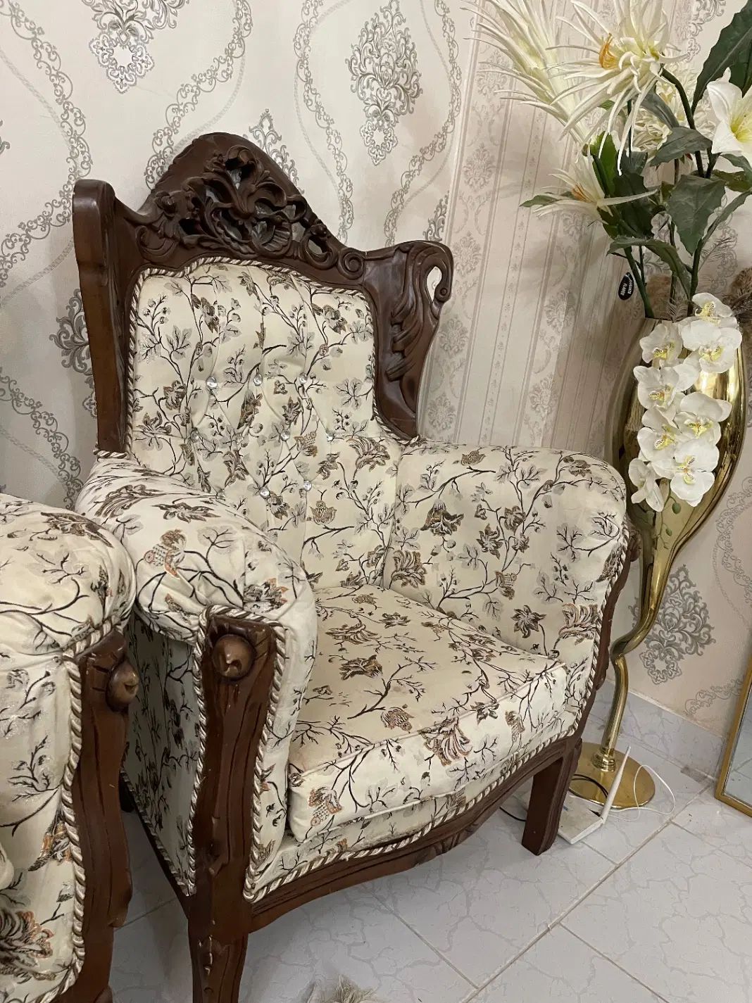 مبل سلطنتی ۹نفره سفارشی چوب راش کاملا سالم|مبلمان خانگی و میز عسلی|تبریز, |دیوار