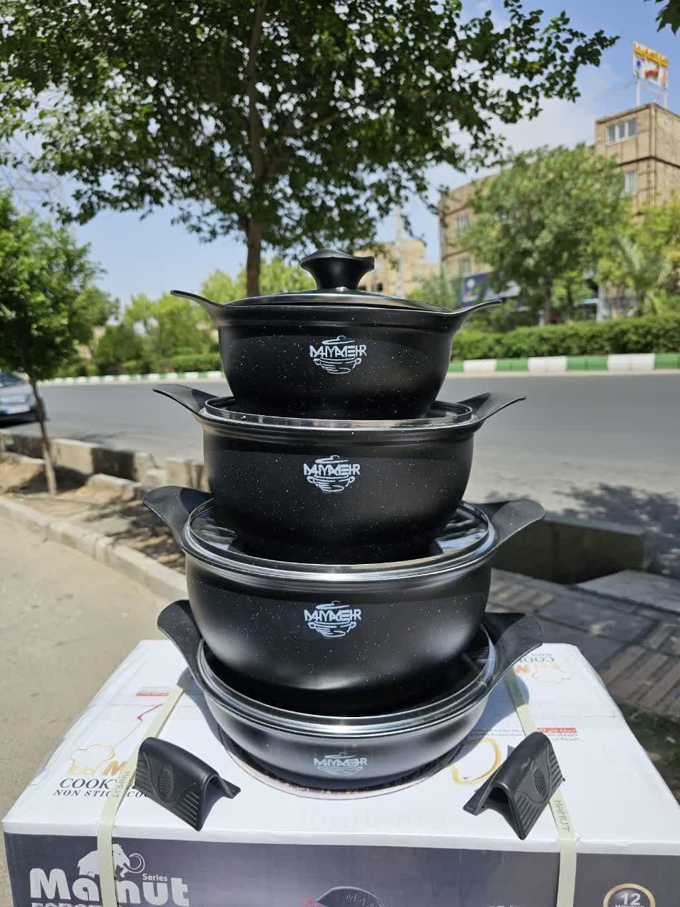 سرویس قابلمه وتابه ۱۰پارچه چدن گرانیت مهیا مهر|ظروف پخت‌وپز|قم, ولیعصر|دیوار