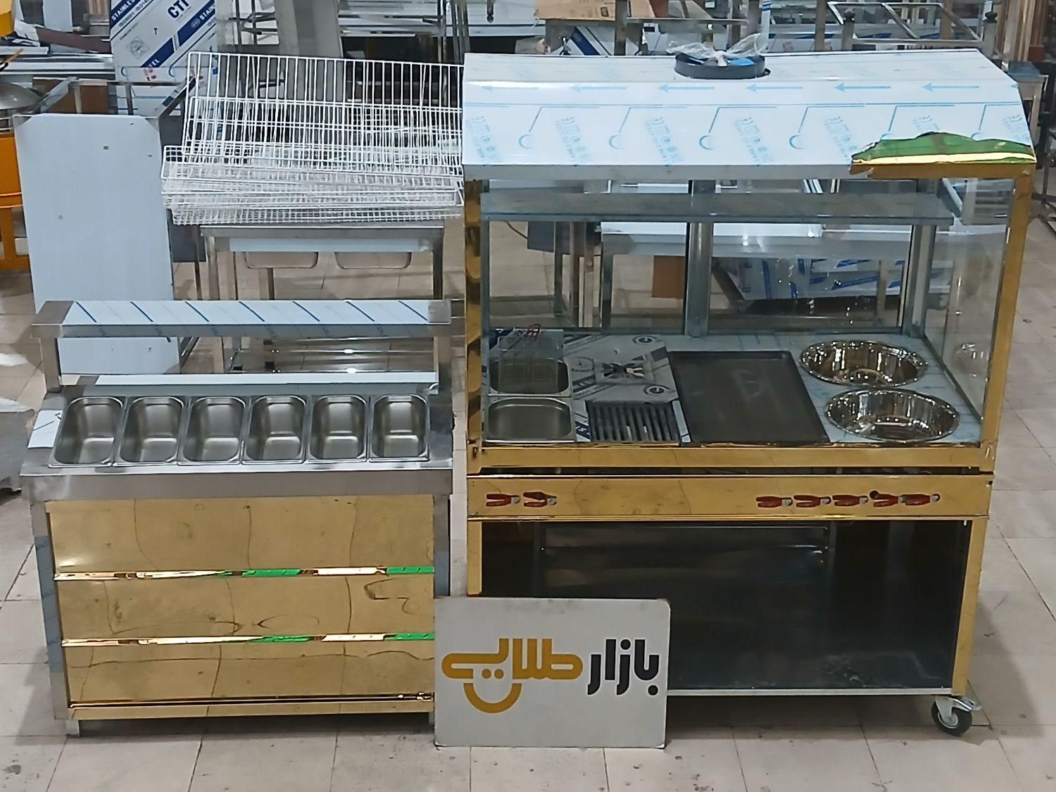 تاپینگ پیتزا زیر یخچال۶و۸و۱۰ لگن فر ساندویچی فلافل|کافی‌شاپ و رستوران|کرج, حسن آباد|دیوار