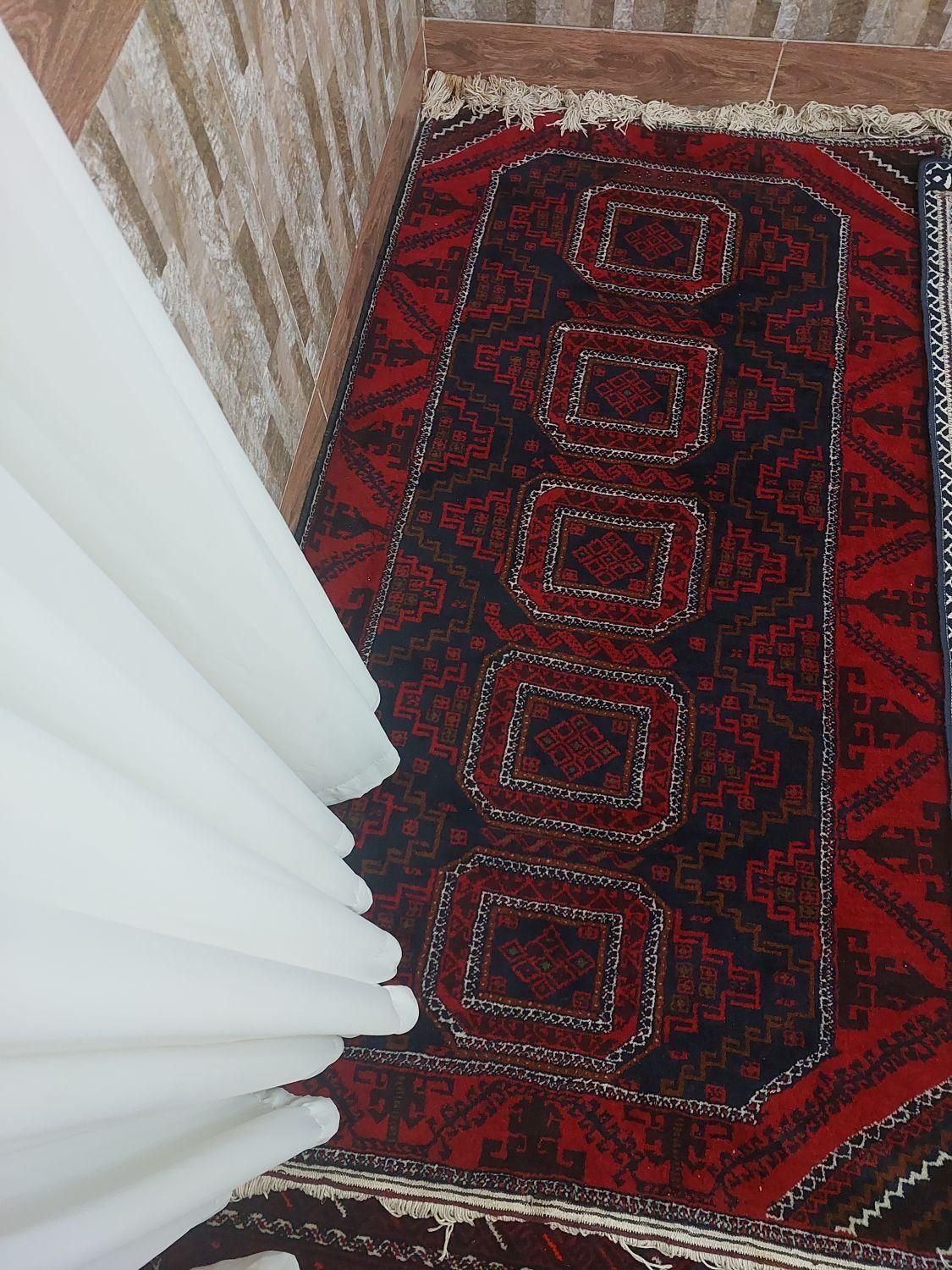 فرش ۱۲ متری قرمز و قالیچه دستی قرمز|فرش|خواف, |دیوار