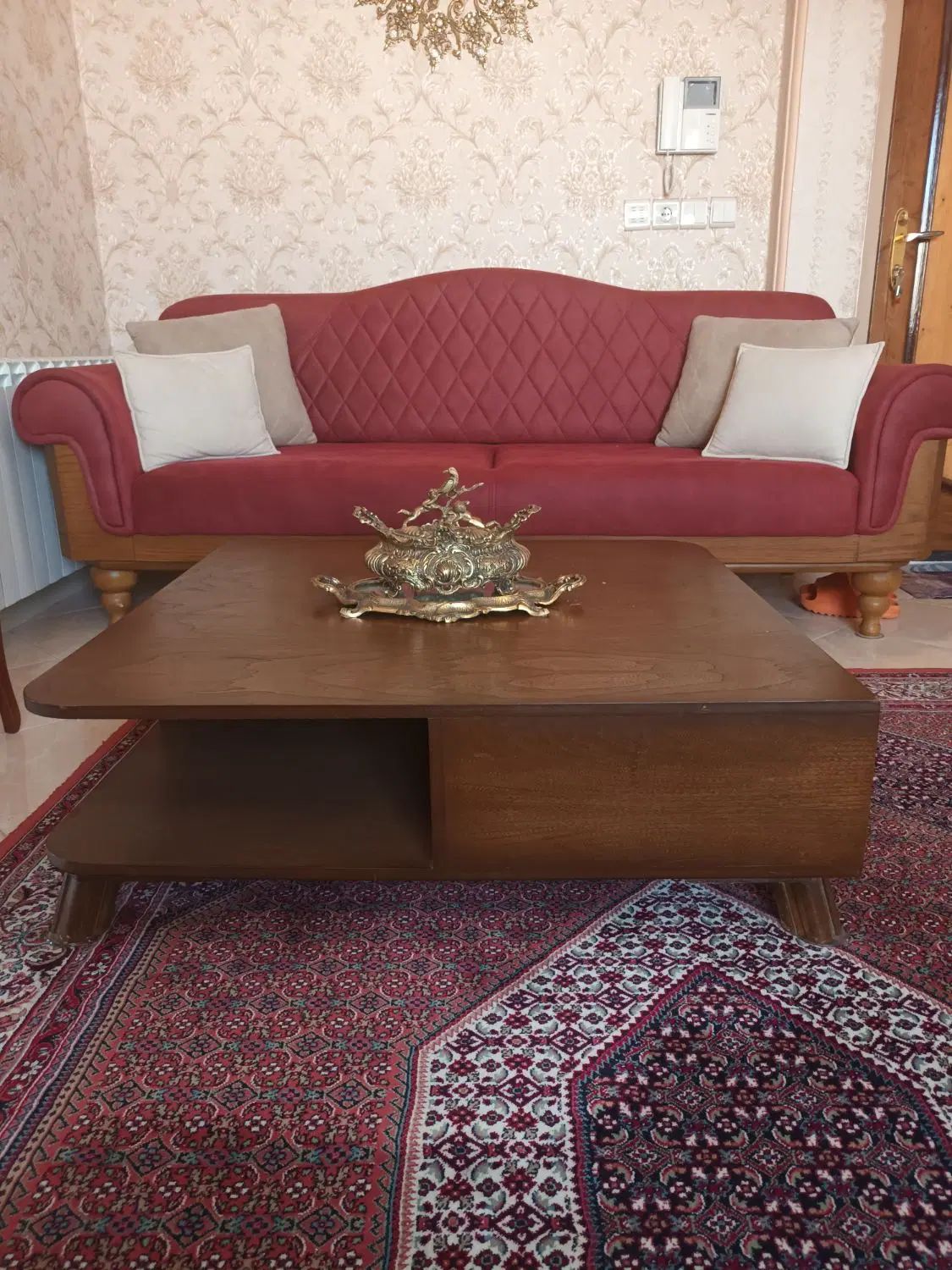 میز جلومبلی  باچوب گردو و سالم و محکم با دوتا عسلی|مبلمان خانگی و میز عسلی|تهران, خانی آباد نو شمالی|دیوار