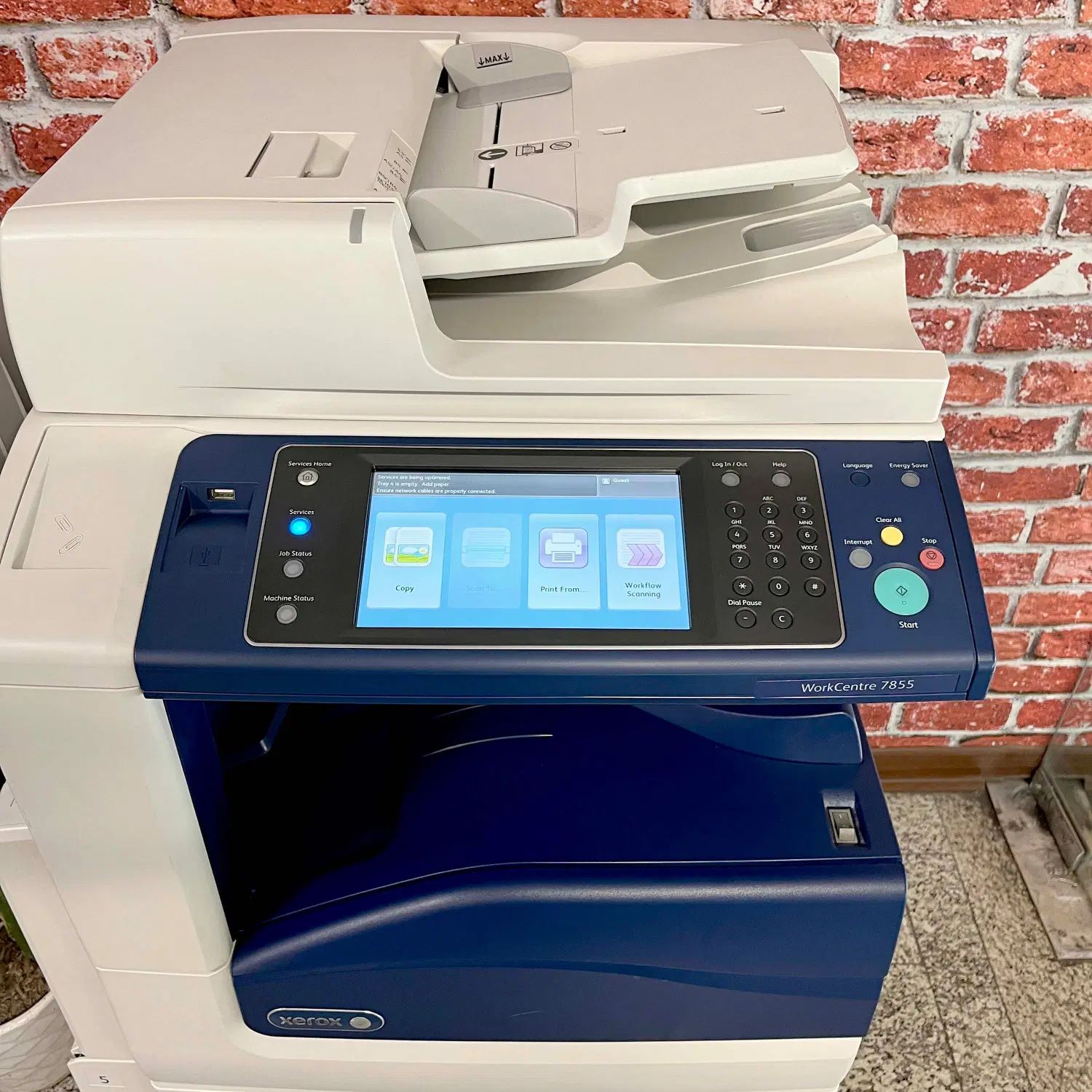 دستگاه رنگی زیراکس Xerox 7855 نو کارکرد فقط 9000|پرینتر، اسکنر، کپی، فکس|تهران, فاطمی|دیوار