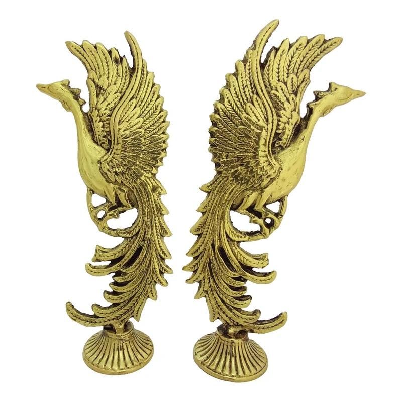 مجسمه سیمرغ برنجی برنز جفت|مجسمه، تندیس، ماکت|نسیمشهر, |دیوار