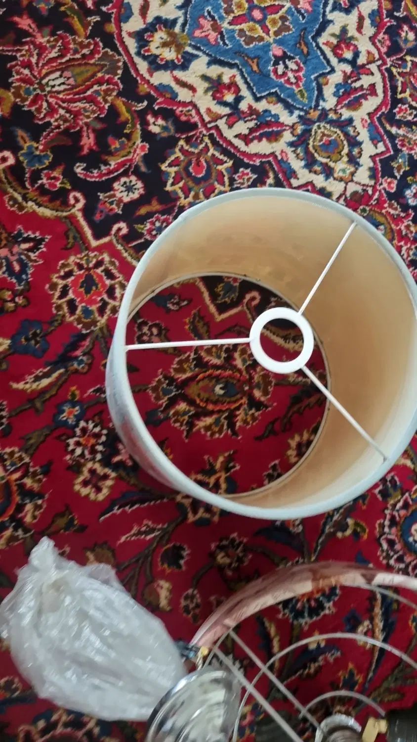 یک عدد لوستر اتاق خواب با کلاهک آباژور|لوستر و چراغ آویز|تهران, نارمک جنوبی|دیوار
