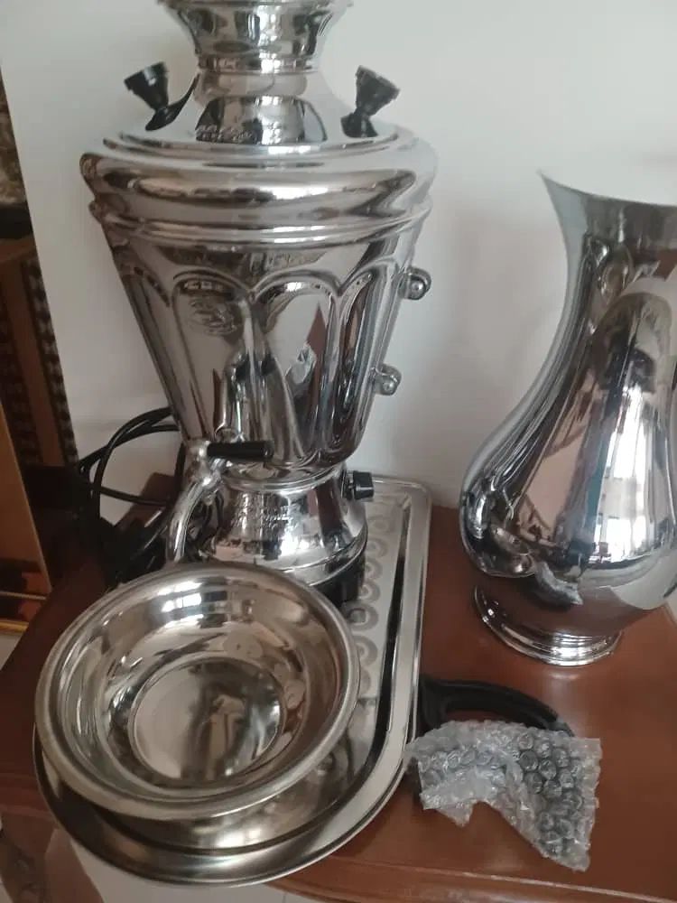 سماوربرقی تمام استیل وسینی.  جام.  وپارچ استیل|سماور، چای‌ساز، قهوه‌ساز|اصفهان, حسین‌آباد|دیوار