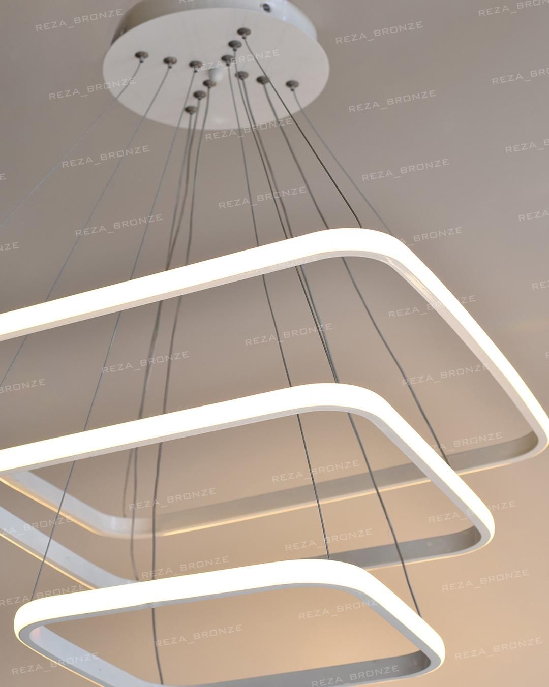 لوستر LED /smd مدرن سه طبقه ریموت دار|لوستر و چراغ آویز|تبریز, |دیوار