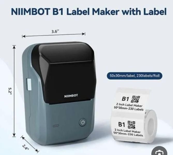 پرینتر لیبل زن حرارتی مدل B1 برند NIIMBOTجدید|پرینتر، اسکنر، کپی، فکس|شیراز, زرهی|دیوار