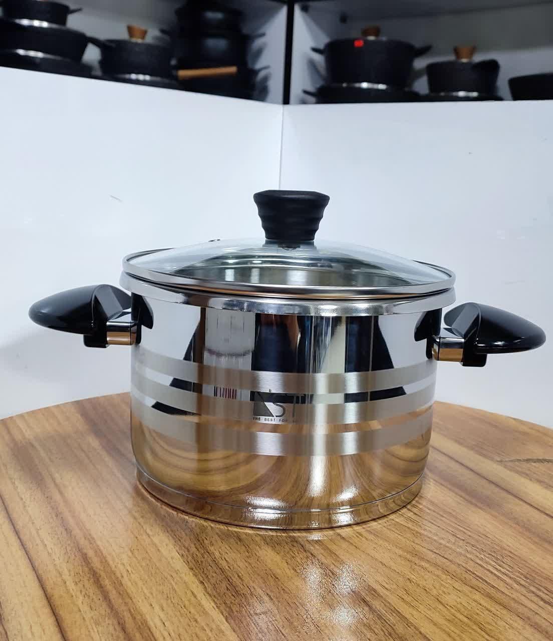 زودپز دوقلو استیل استاندارد کف چدن رینگی ورق ضخیم|ظروف پخت‌وپز|یزد, |دیوار