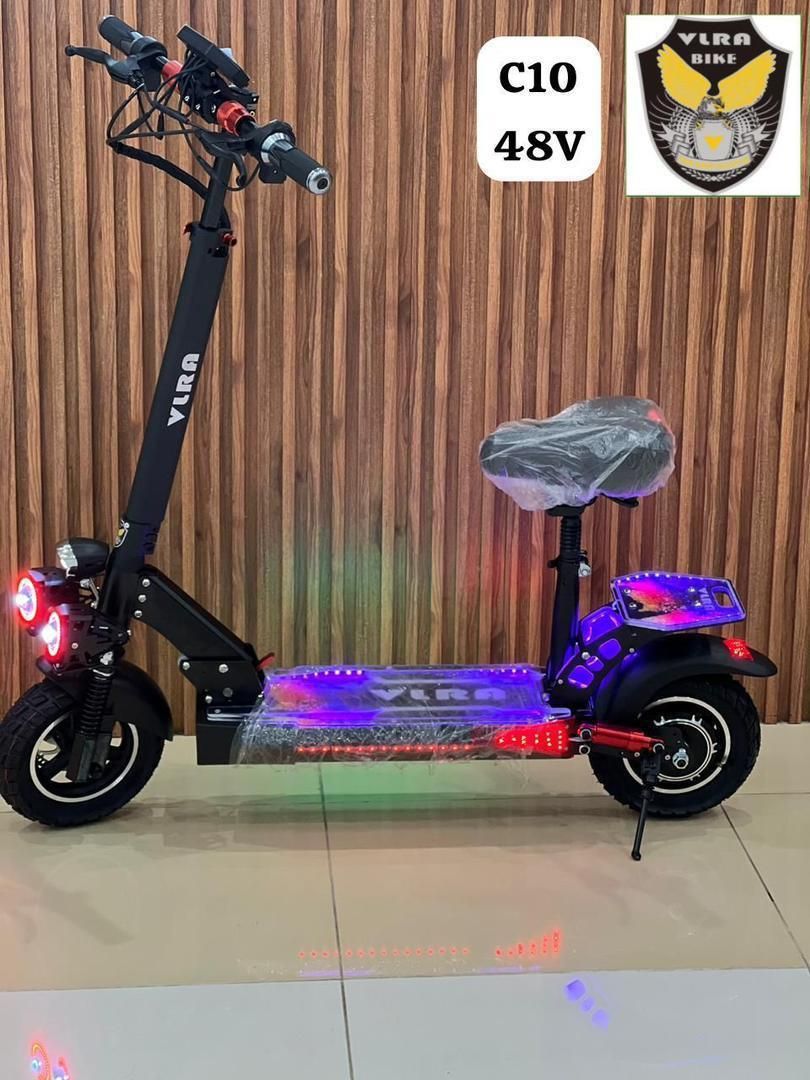 اسکوتر برقی شارژی 6000وات دو موتور رقص نور هدلایت|دوچرخه، اسکیت، اسکوتر|اصفهان, بوستان ناژوان|دیوار