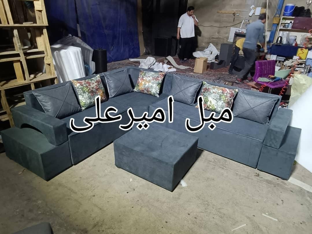 مبل راحتی ال کمجا نقلی|مبلمان خانگی و میز عسلی|تهران, شهرک شریفی|دیوار