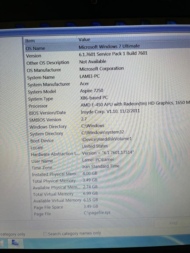 Acer 7250|رایانه همراه|تهران, شهرک پرواز|دیوار